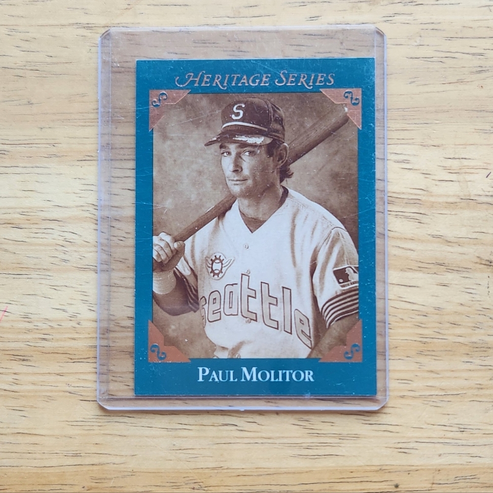 1992 Leaf Inc STUDIO '92 HERITAGE SERIES PAUL MOLITOR Seattle Pilots Card #BC11